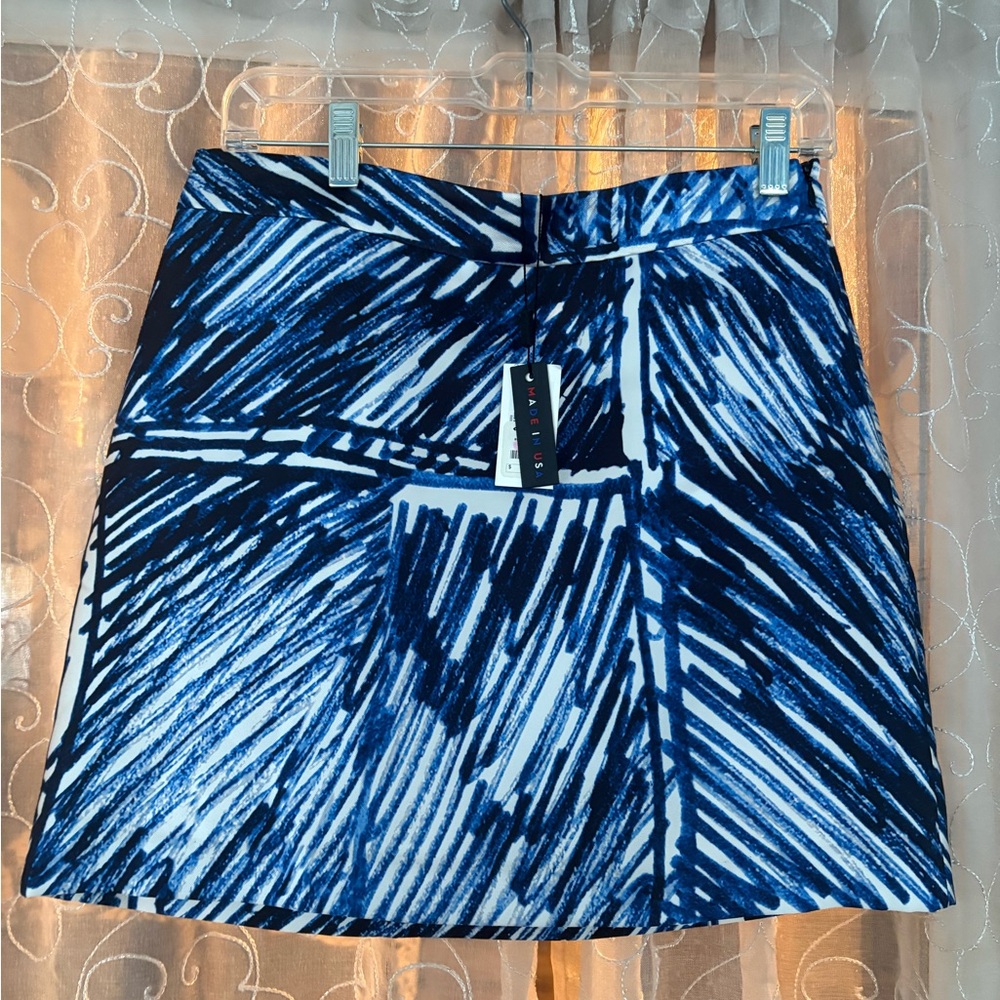 Blue and White Patterned Dress